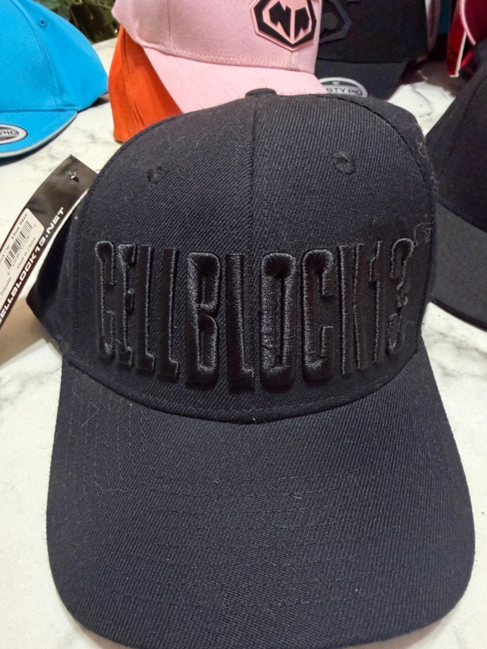 CELLBLOCK13 Black Embroidered Snapback Hat